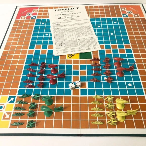 Vintage Parker Brothers Conflict War Board Game Complete Parker Bros - Picture 14 of 16